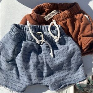 Soodhome Kids Shorts Set - Blue and Brown